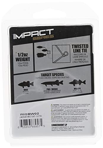 Lunkerhunt Impact Ignite | Spinnerbaits with 2 Willow Leaf Blades | Sink Fast Fishing Lure for Bass and Trout | Silicon Skirt, Swim Jig Saltwater and Deep Water Fishing Bait