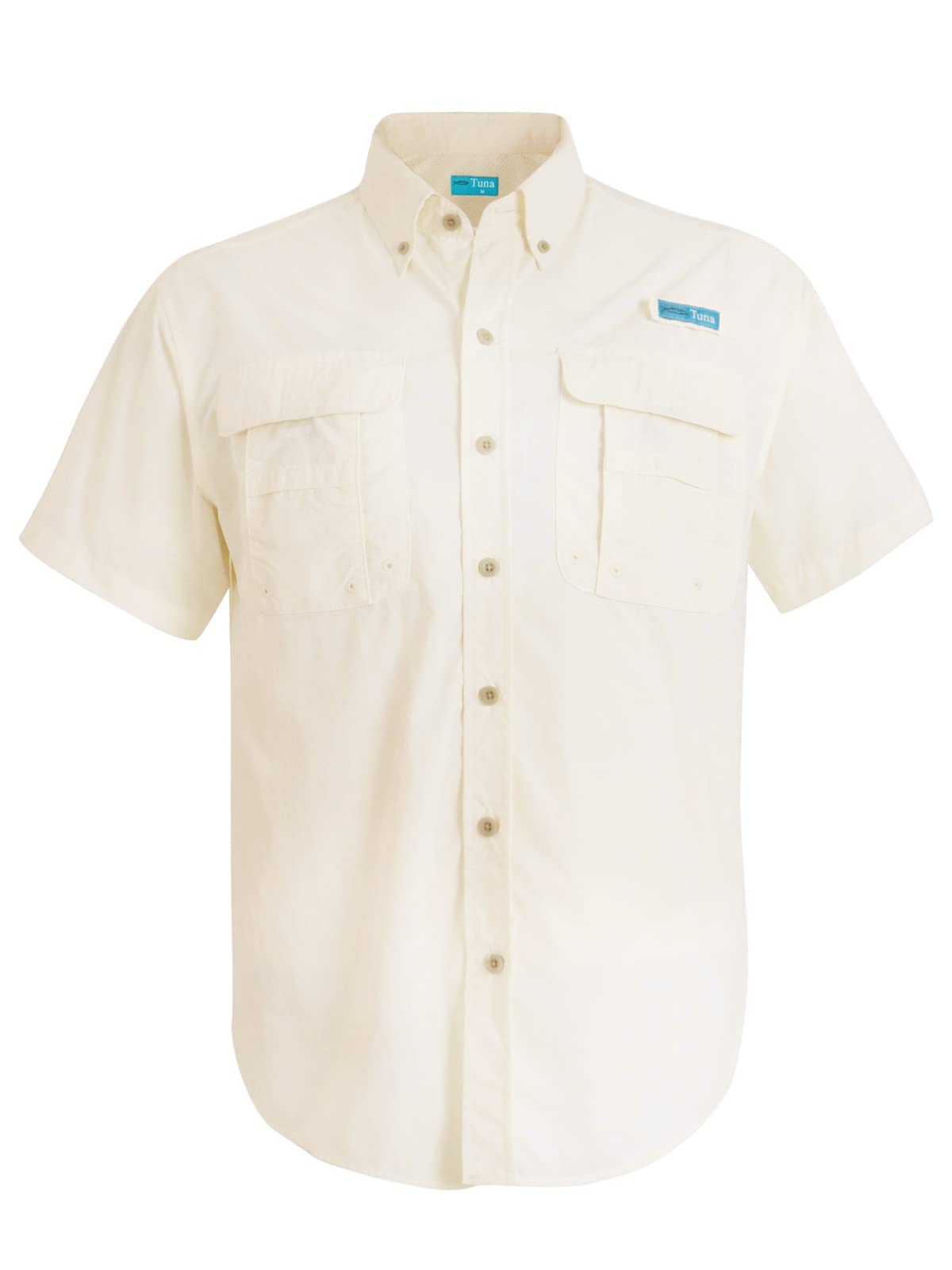 Tuna Men's UV UPF 50+ Fishing Shirts for Men Sun Protection Breathable Fast Dry SPF Hiking Short Sleeve Shirt