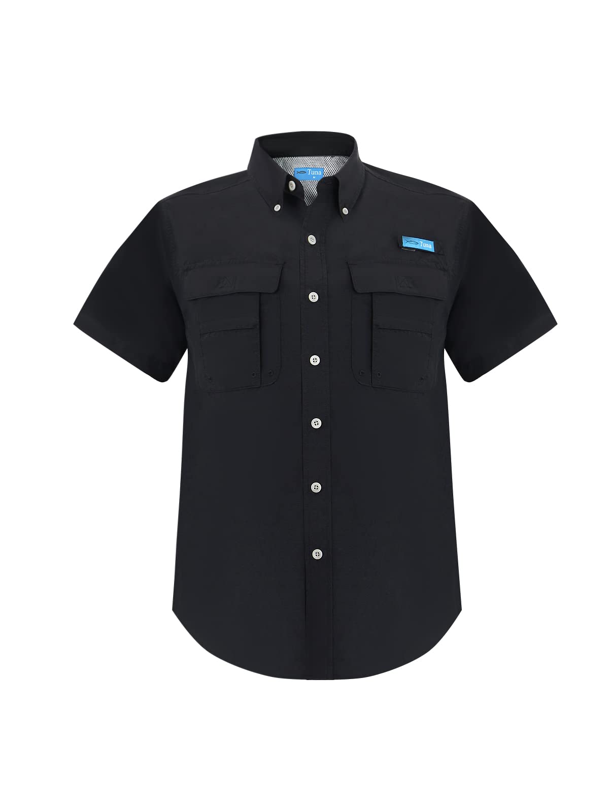 Tuna Men's UV UPF 50+ Fishing Shirts for Men Sun Protection Breathable Fast Dry SPF Hiking Short Sleeve Shirt