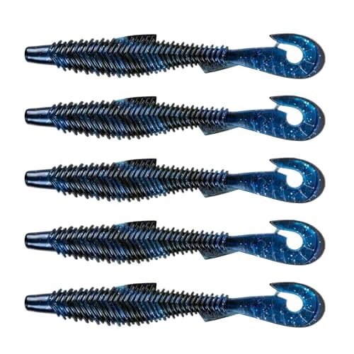 6th Sense – Judge 5.9 – Soft Plastic Swimbait Worm – Bass Fishing – Ribbed Body Thump Tail (5 per Pack)