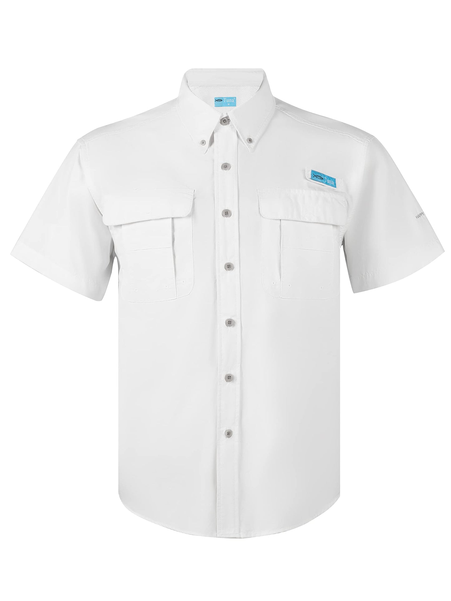 Tuna Men's UV UPF 50+ Fishing Shirts for Men Sun Protection Breathable Fast Dry SPF Hiking Short Sleeve Shirt