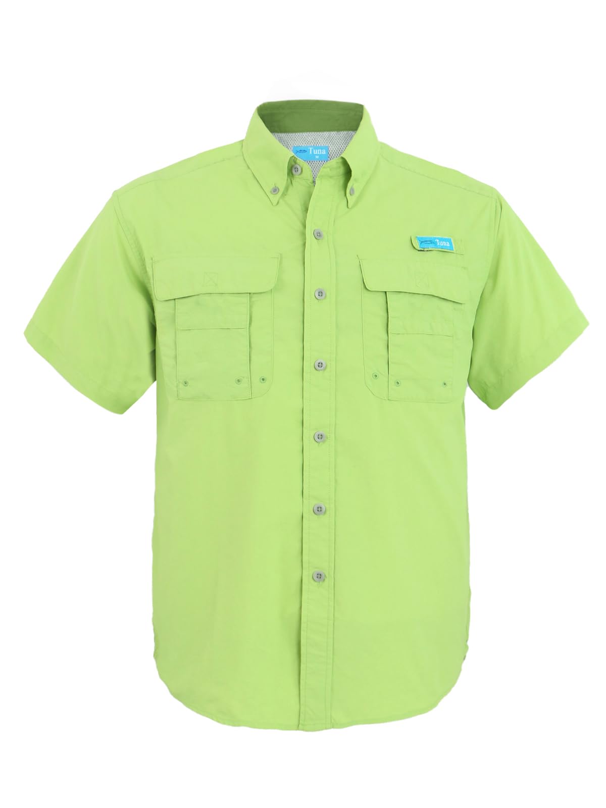 Tuna Men's UV UPF 50+ Fishing Shirts for Men Sun Protection Breathable Fast Dry SPF Hiking Short Sleeve Shirt