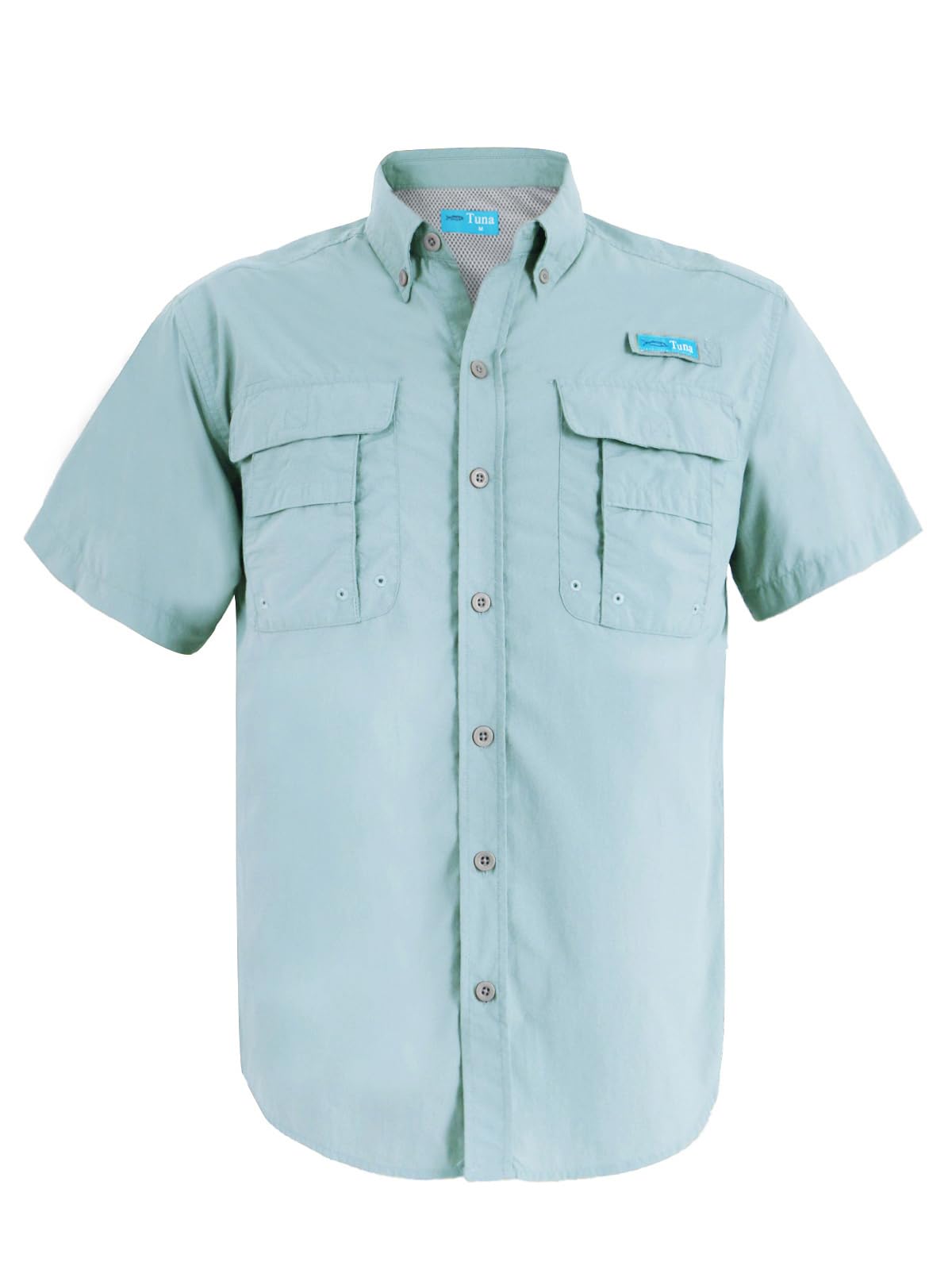 Tuna Men's UV UPF 50+ Fishing Shirts for Men Sun Protection Breathable Fast Dry SPF Hiking Short Sleeve Shirt