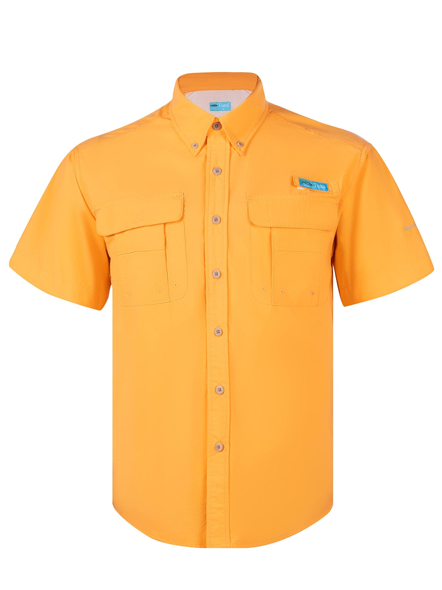 Tuna Men's UV UPF 50+ Fishing Shirts for Men Sun Protection Breathable Fast Dry SPF Hiking Short Sleeve Shirt