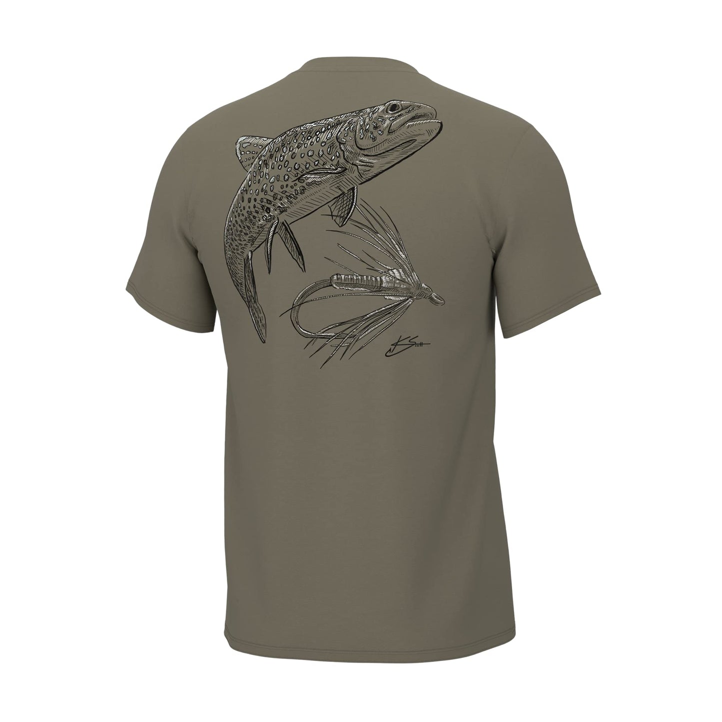 HUK Mens Kc Scott Short Sleeve Tee, Performance Fishing T-Shirt