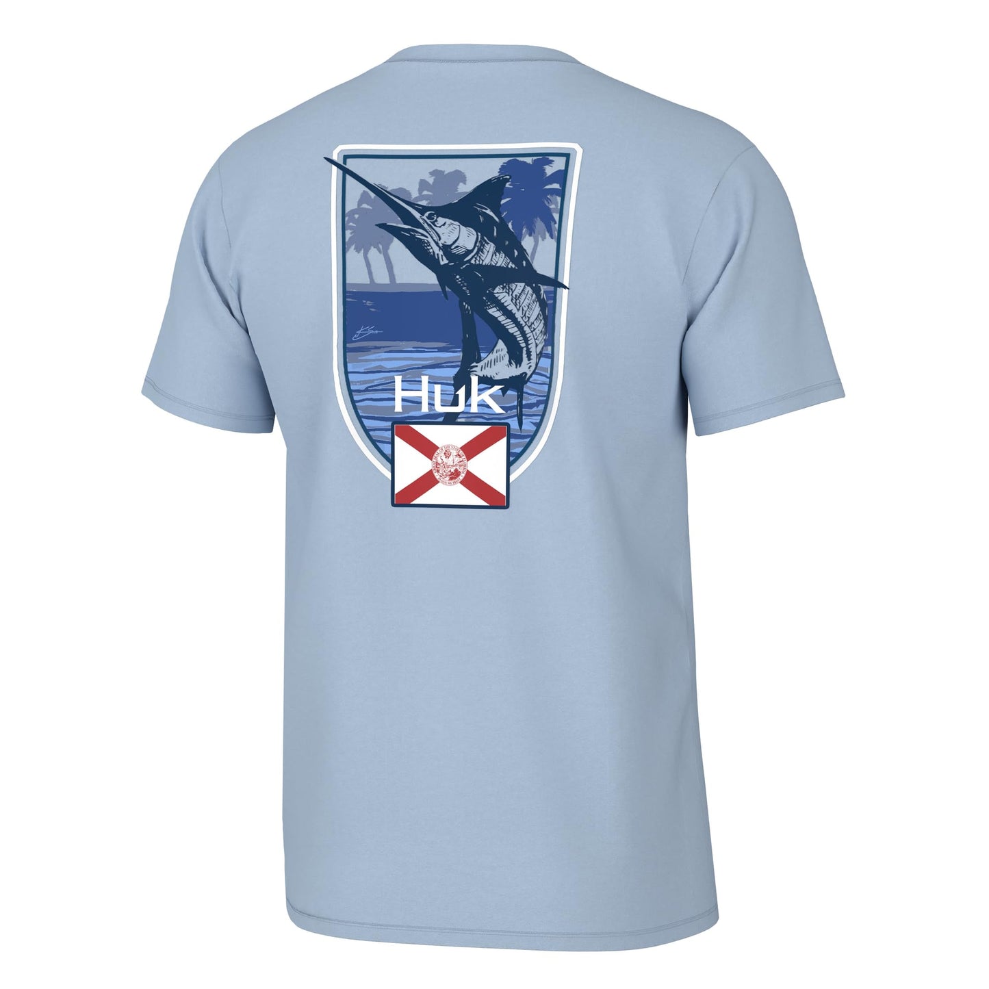 HUK Mens Kc Scott Short Sleeve Tee, Performance Fishing T-Shirt