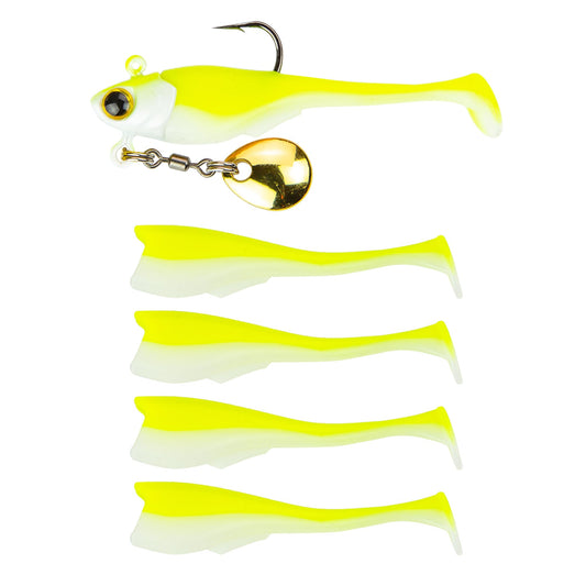 6th Sense – Pecos Underspin – Realistic Baitfish Imitator with 3D Eyes, Seamless Swimbait Integration, Premium Spinner, and Super Sharp Hook – Crappie Fishing Lure (5/pk)
