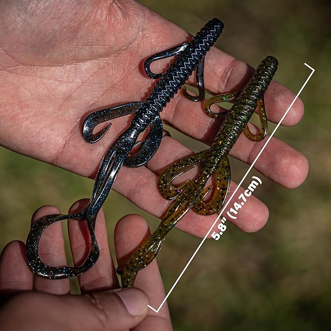 6th Sense Hogwalla 5.8 Hybrid Soft Plastic – Bass Fishing Lure, Versatile for Texas Rig, Carolina Rig, Flipping – Made in The USA