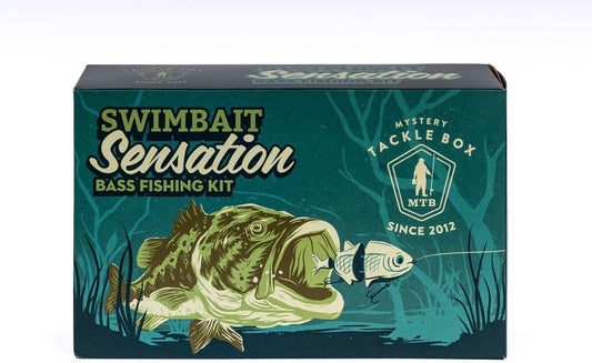 Mystery Tackle Box Swimbaits Fishing Kit – 5-7 Swimbaits Plus Bonus Fishing Decal – Bass, Freshwater & Multi-Species Lures