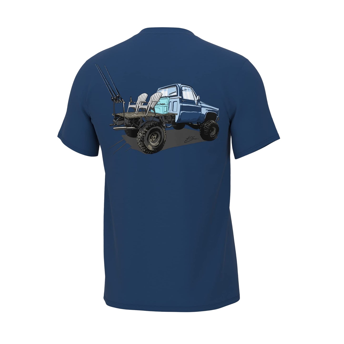 HUK Mens Kc Scott Short Sleeve Tee, Performance Fishing T-Shirt