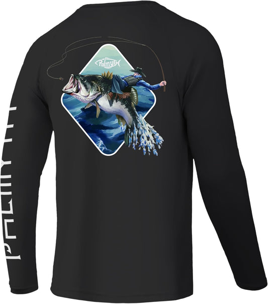Palmyth Fishing Shirts for Men Long Sleeve UPF 50+ T Shirt Sun Protection Tee