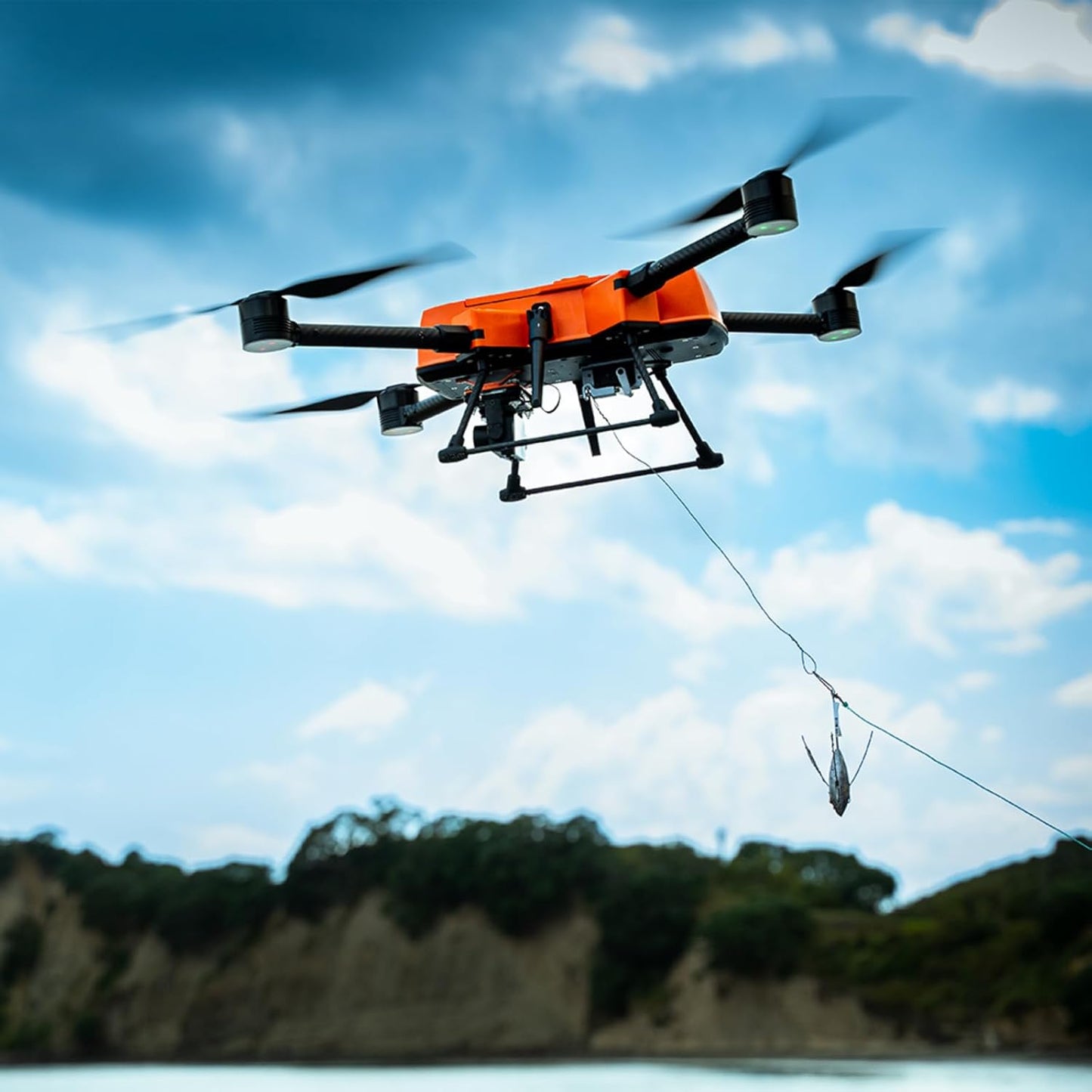 SwellPro FD2 Fisherman MAX Heavy Lift Fishing Drone with 7.0 LBS Bait Capacity, 1.5KM Long Casting Range, IP67 Waterproof Foldable Drone with 4K Camera for Adults (Advanced Set)