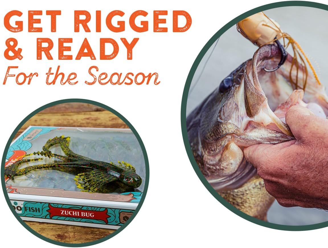 Mystery Tackle Box Texas Bass Elite Fishing Kit – 7-9 Freshwater Baits for Largemouth, Smallmouth & More – Includes Exclusive Texas Decal
