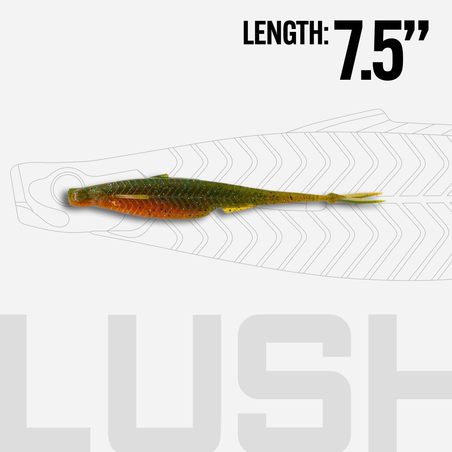 6th Sense Flush 7.5 Heavy – Bass Fishing Lure | Weighted Soft Jerkbait with Keel-Style Belly, Realistic Fins, Level Falling Action, and Ideal 6/0–7/0 Hook Pairing