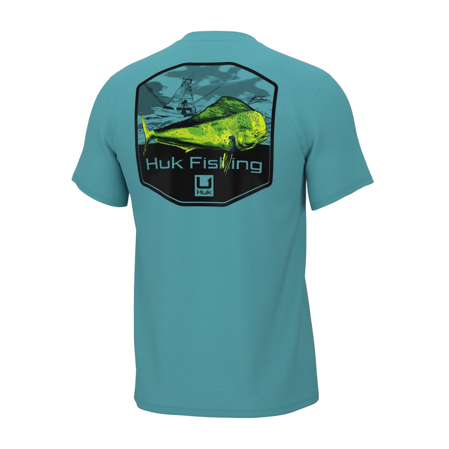 HUK Mens Kc Scott Short Sleeve Tee, Performance Fishing T-Shirt
