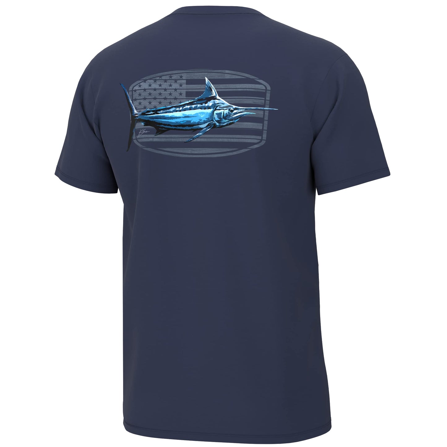 HUK Mens Kc Scott Short Sleeve Tee, Performance Fishing T-Shirt