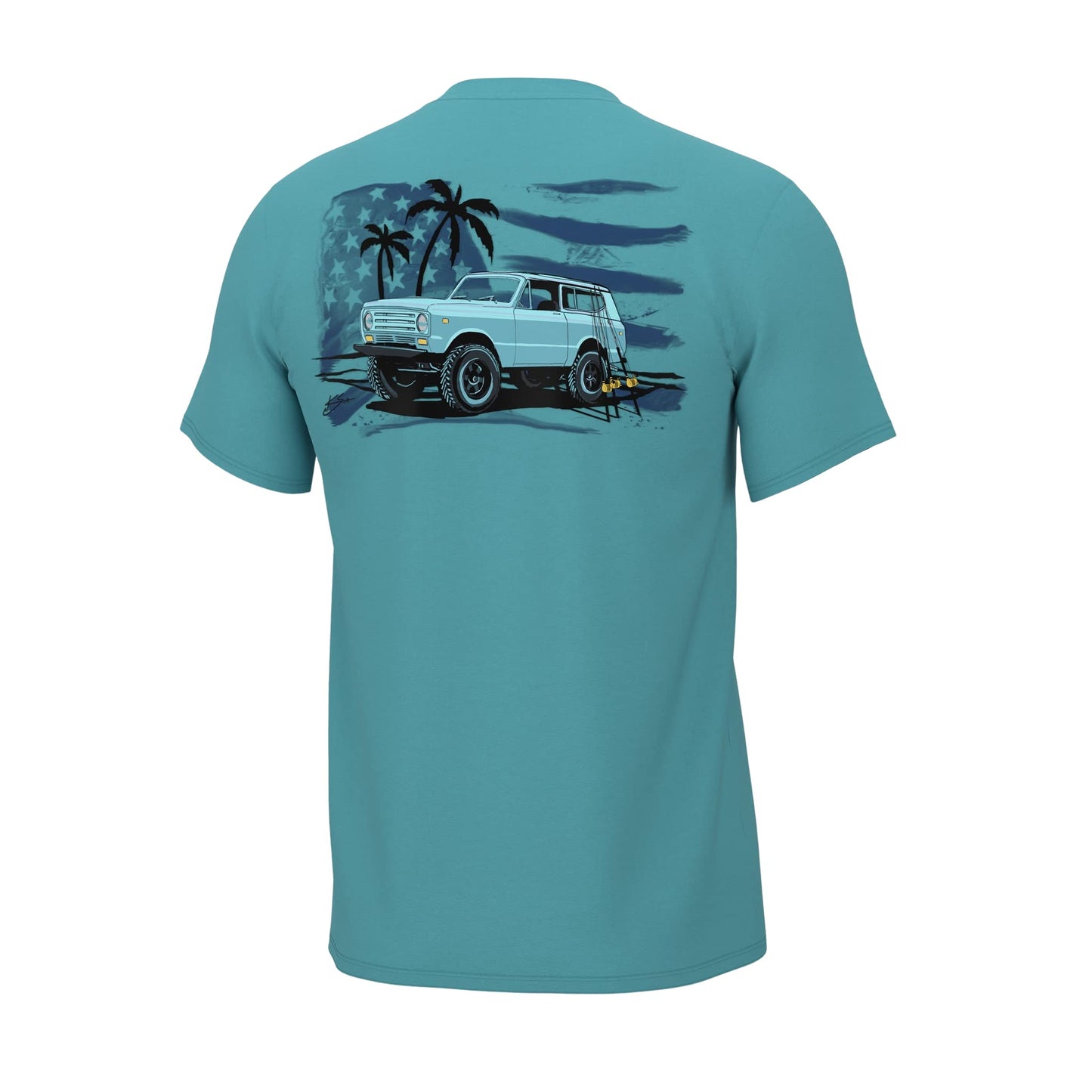HUK Mens Kc Scott Short Sleeve Tee, Performance Fishing T-Shirt