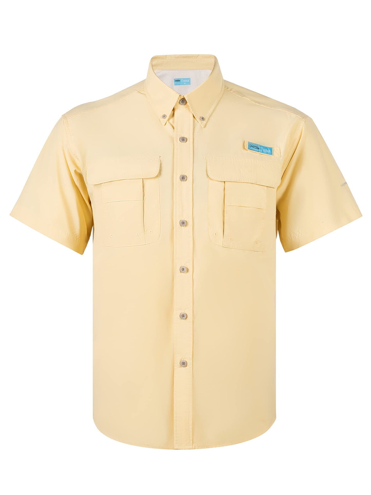 Tuna Men's UV UPF 50+ Fishing Shirts for Men Sun Protection Breathable Fast Dry SPF Hiking Short Sleeve Shirt