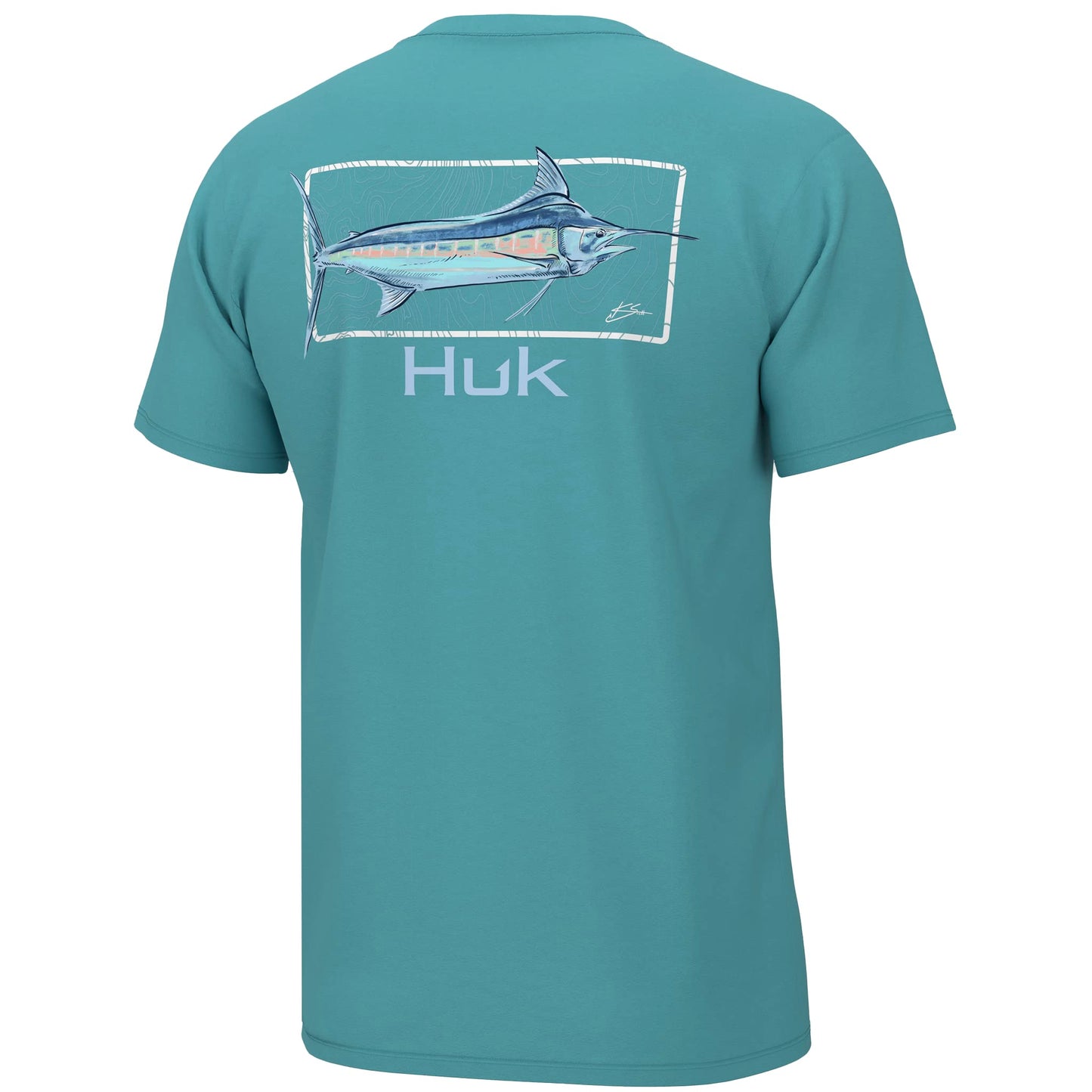 HUK Mens Kc Scott Short Sleeve Tee, Performance Fishing T-Shirt