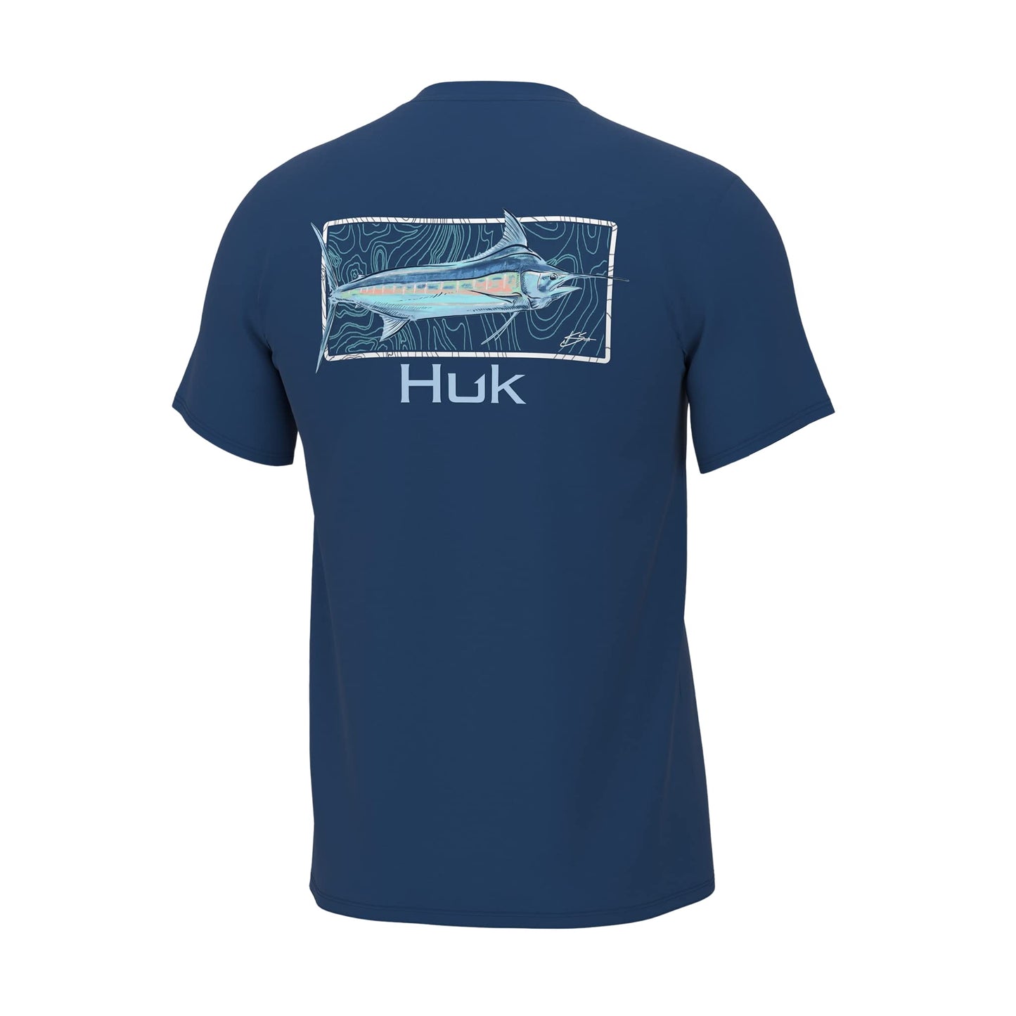 HUK Mens Kc Scott Short Sleeve Tee, Performance Fishing T-Shirt