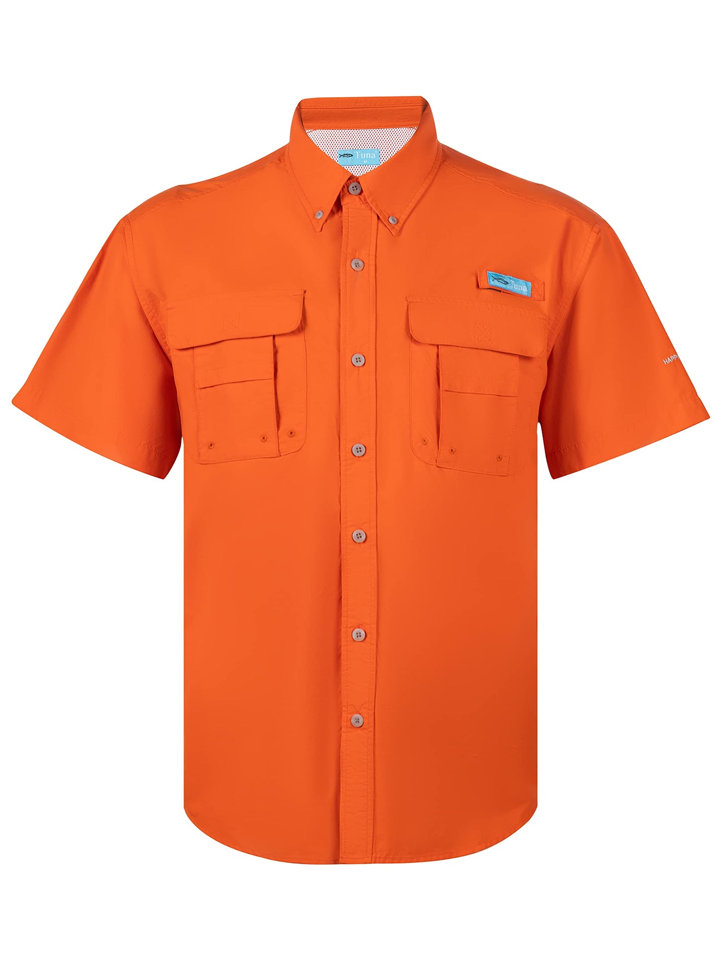 Tuna Men's UV UPF 50+ Fishing Shirts for Men Sun Protection Breathable Fast Dry SPF Hiking Short Sleeve Shirt