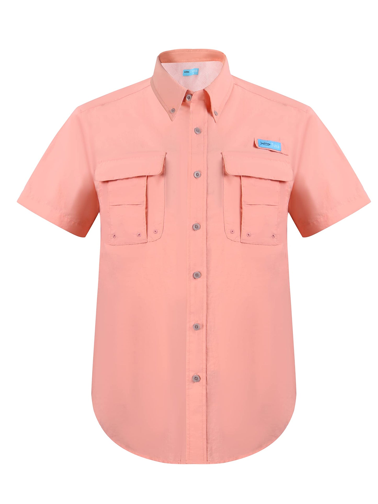 Tuna Men's UV UPF 50+ Fishing Shirts for Men Sun Protection Breathable Fast Dry SPF Hiking Short Sleeve Shirt