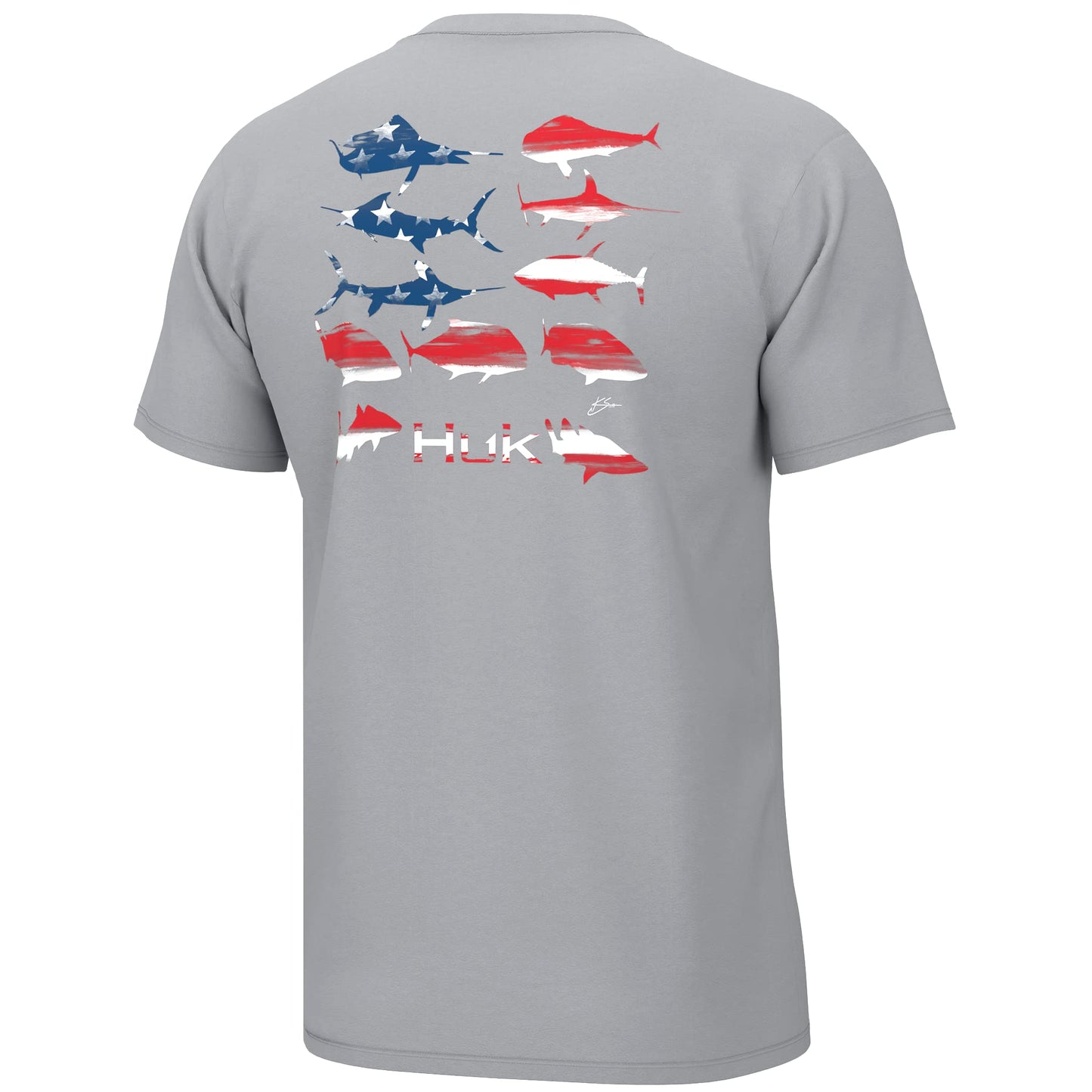 HUK Mens Kc Scott Short Sleeve Tee, Performance Fishing T-Shirt