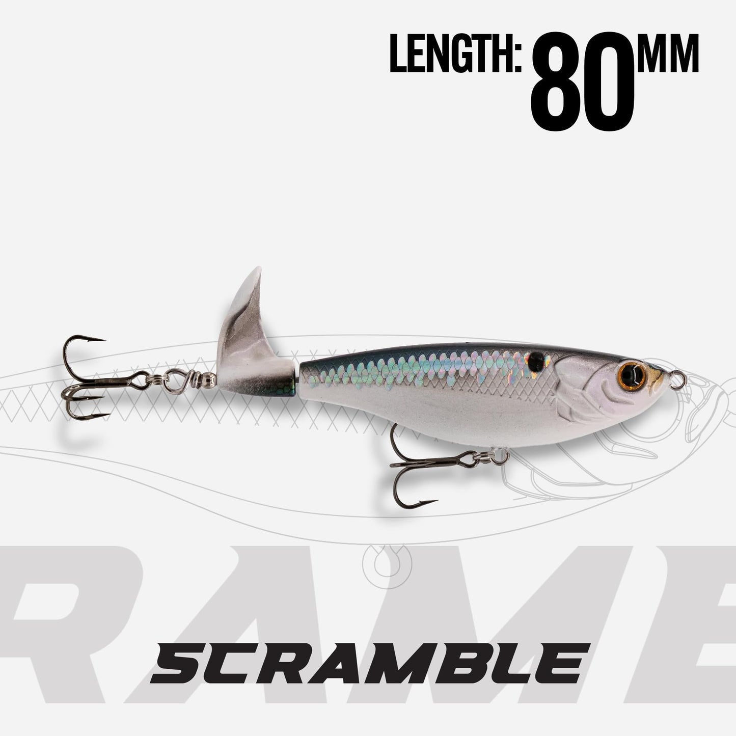 6th Sense – Scramble – Topwater Prop-Style Bait – Rotating Tail – Bass Fishing – Surface Sputter Action
