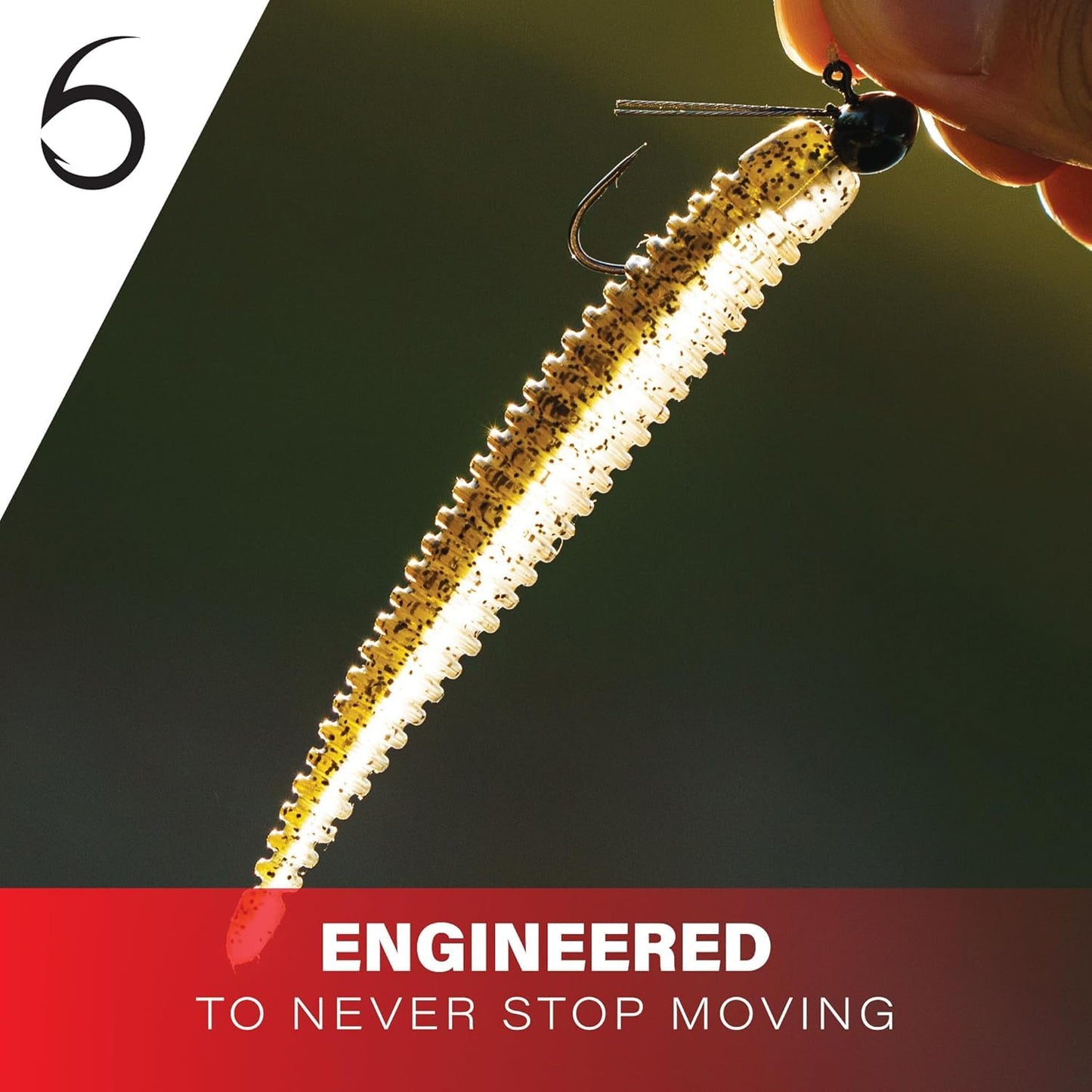 6th Sense – Boosa Ned 3.3 – Finesse Ned Worm – Bass Fishing – Ribbed Body Shimmy Tail – Divine Ned Jig Heads - Made in The USA