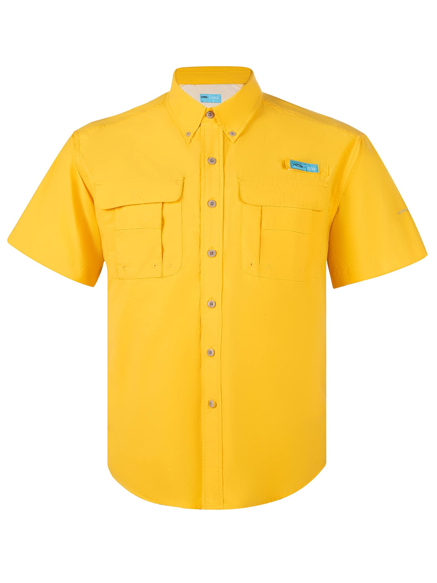 Tuna Men's UV UPF 50+ Fishing Shirts for Men Sun Protection Breathable Fast Dry SPF Hiking Short Sleeve Shirt