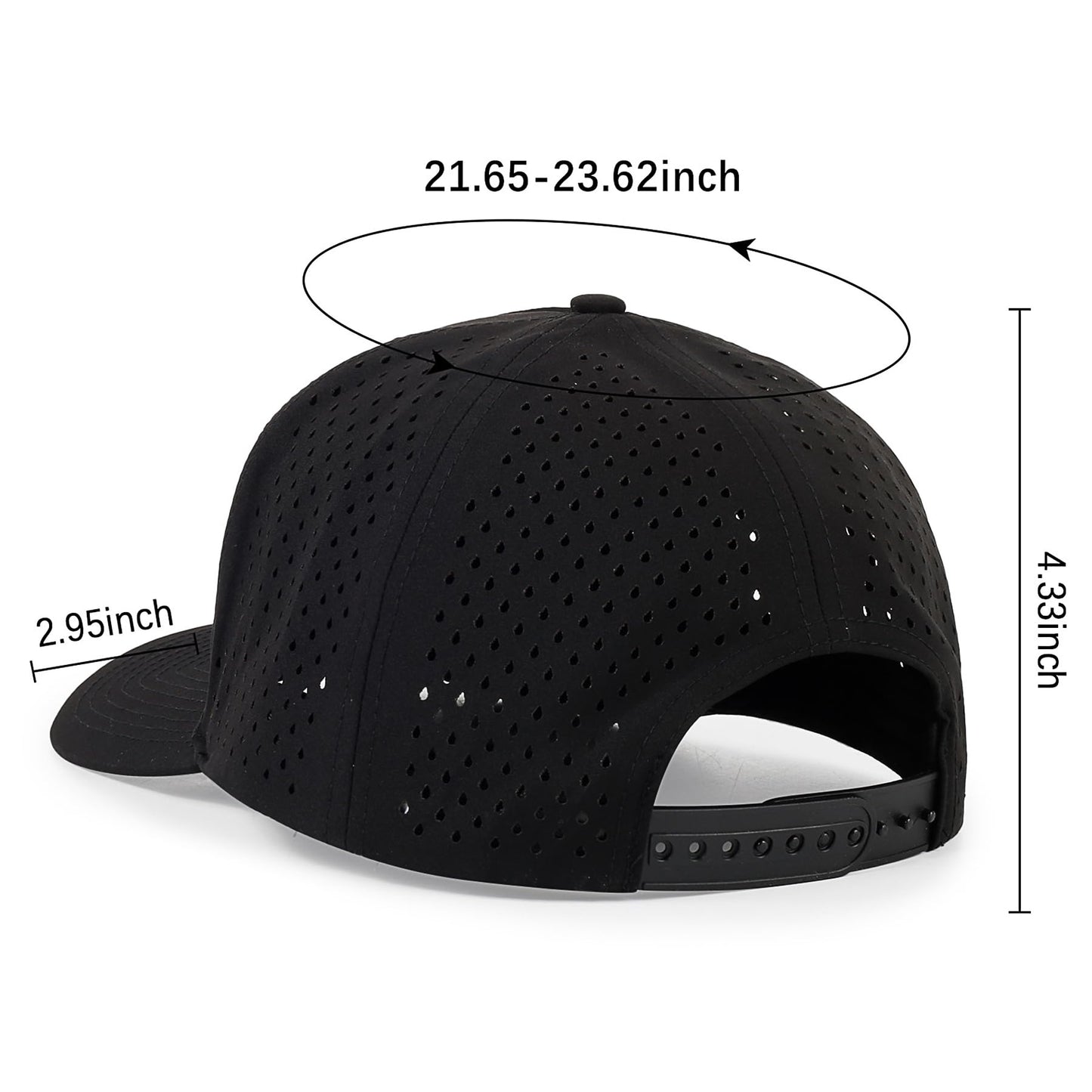 Quick Dry Baseball Cap Laser Cut Mesh Snapback Hats for Men & Women