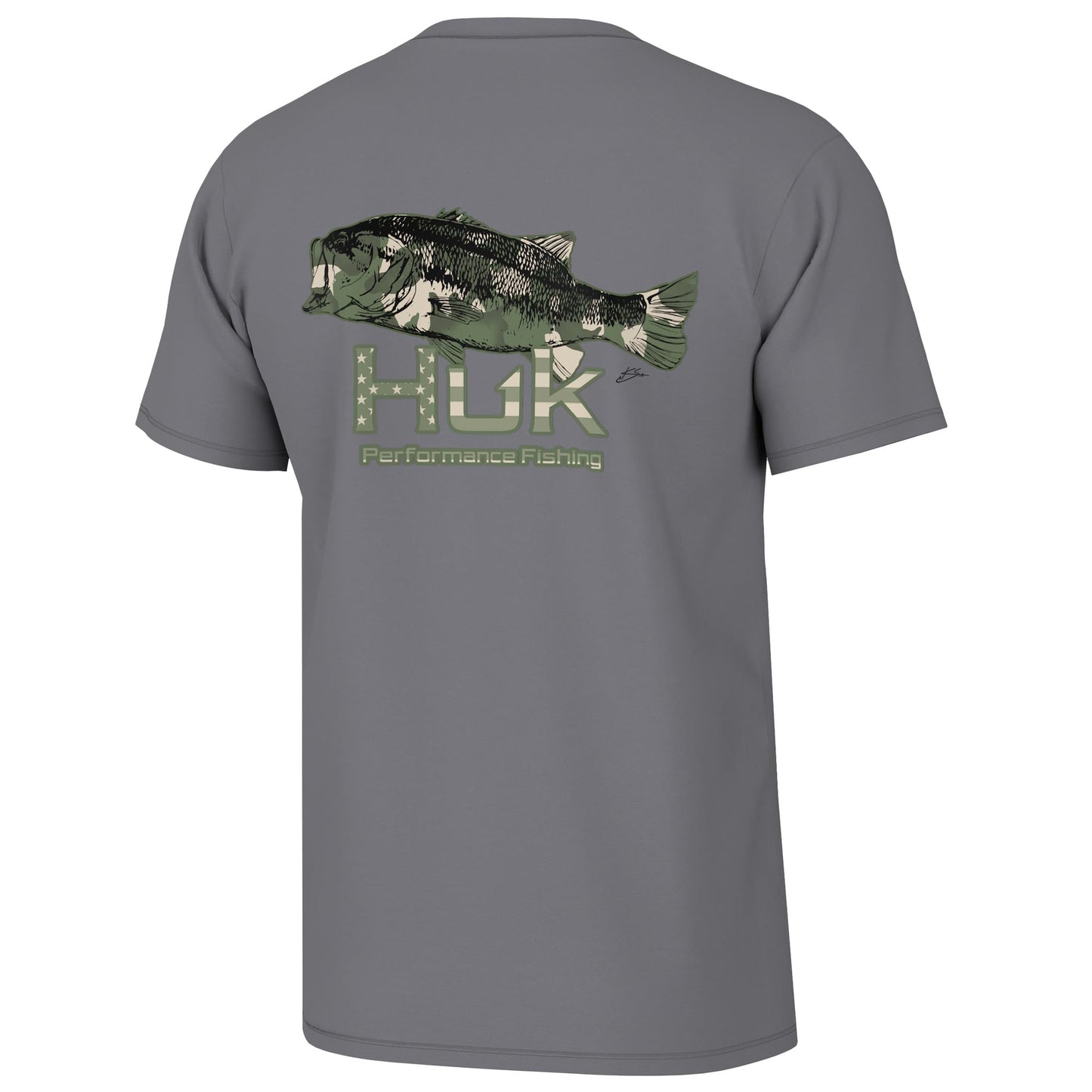 HUK Mens Kc Scott Short Sleeve Tee, Performance Fishing T-Shirt