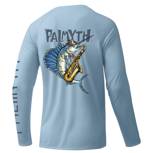 Palmyth Fishing Shirts for Men Long Sleeve UPF 50+ T Shirt Sun Protection Tee