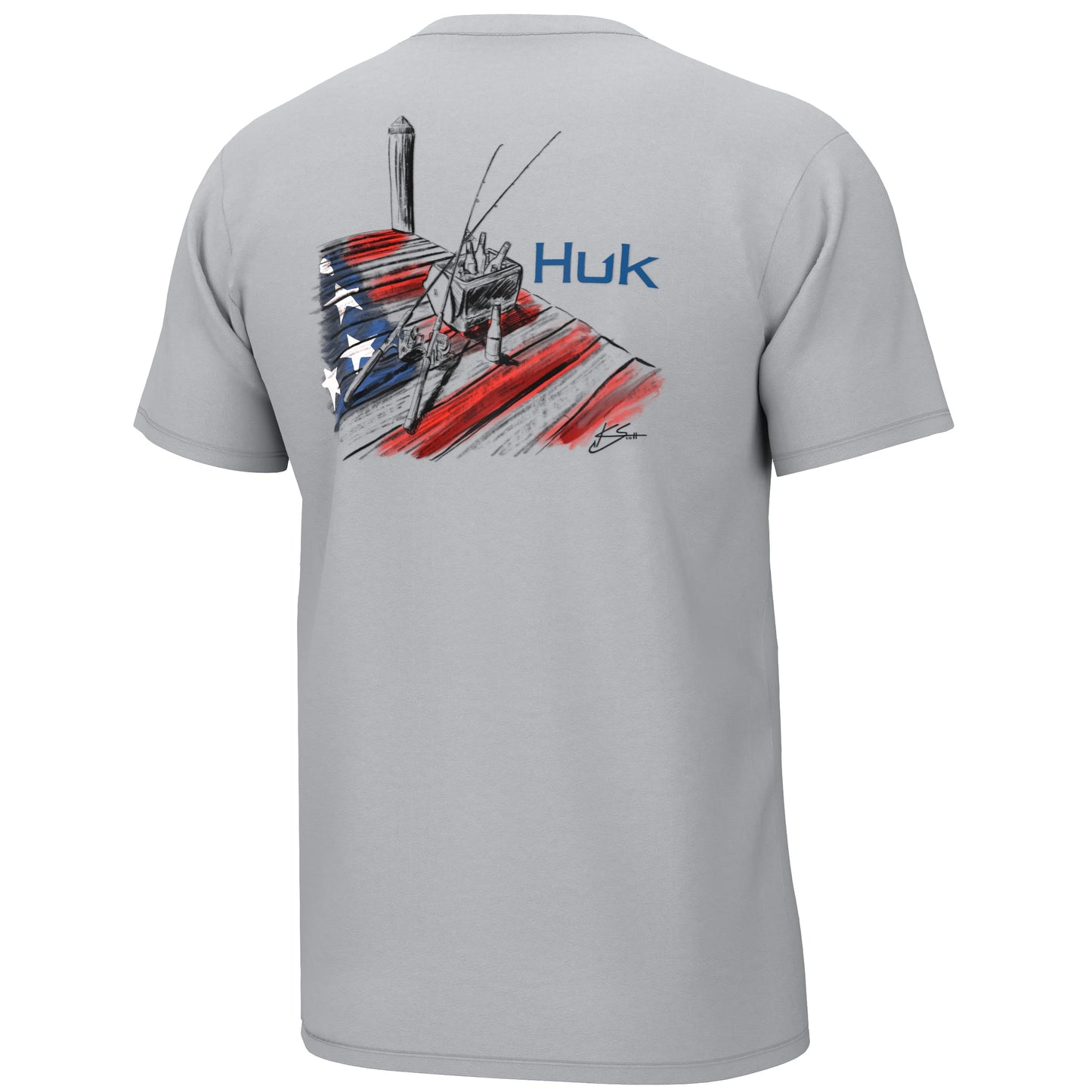 HUK - Men's Short Sleeve Performance Tee, Fishing T-Shirt for Men