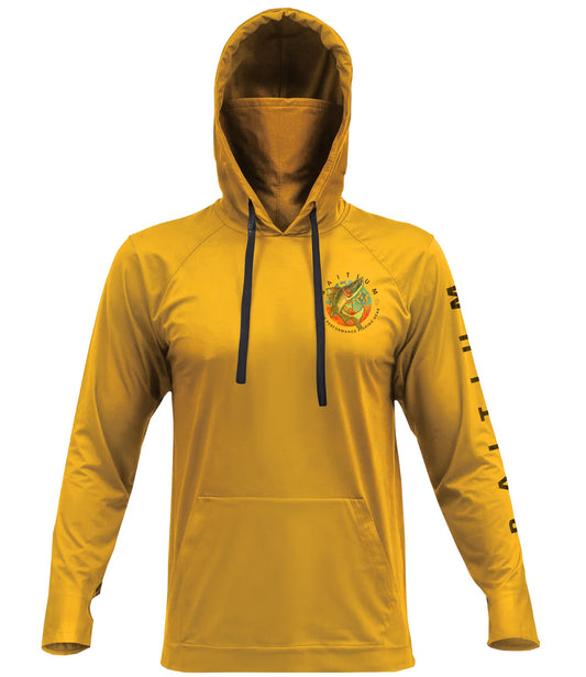 Fishing Shirts for Men,UPF50 Hooded Long Sleeve with Gaiter, Sun Protection Dry Fit Apparel, Face Mask, Fishing Clothes