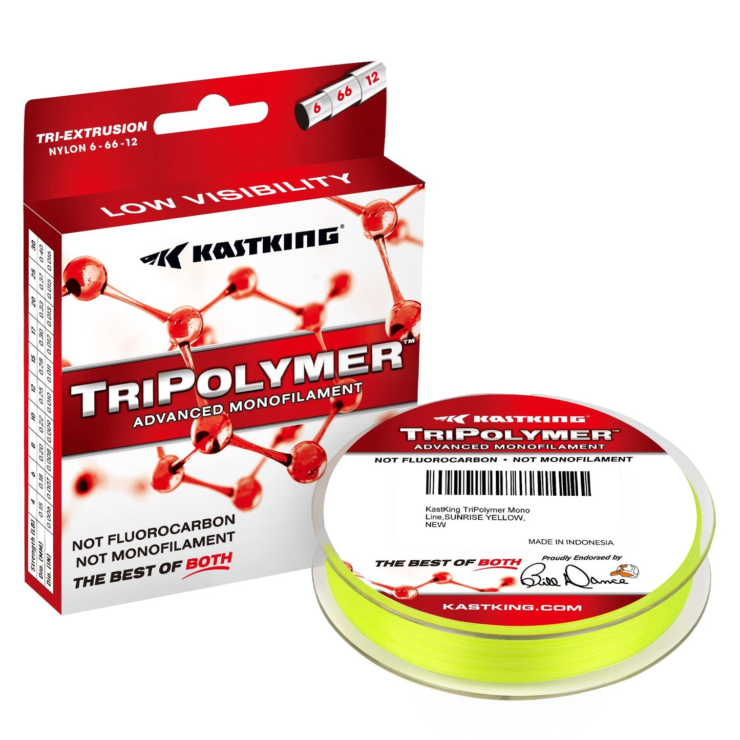 KastKing TriPolymer Advanced Monofilament Fishing Line, Low Light Refraction, Super Smooth, Highly Abrasion Resistant, Triple Cross Head Extrusion Process Fishing Line