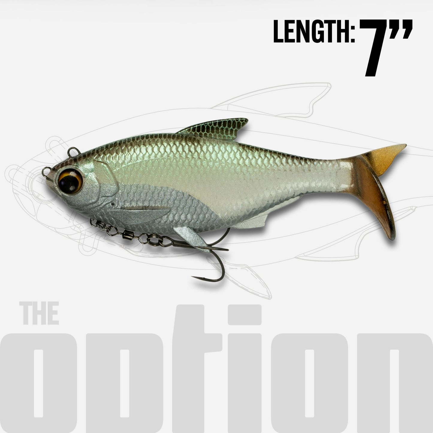 6th Sense – The Option – Harness-Style Swimbait – Interchangeable Top/Bottom Treble System – Bass Fishing