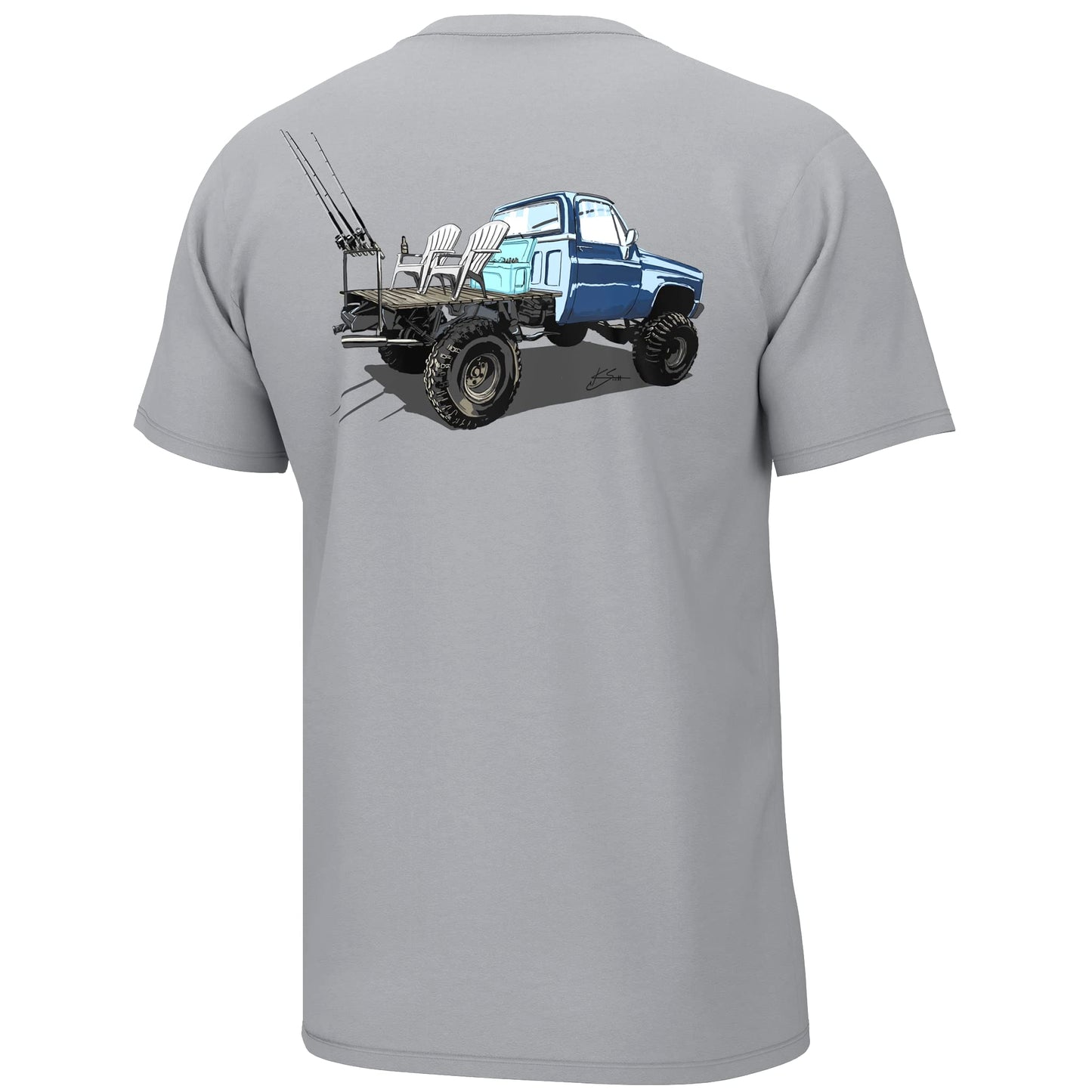 HUK Mens Kc Scott Short Sleeve Tee, Performance Fishing T-Shirt