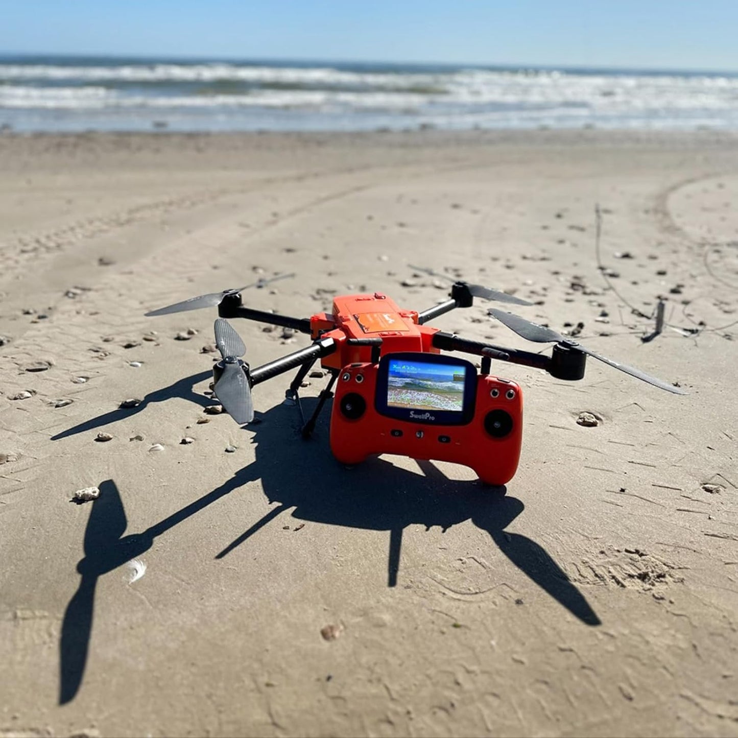SwellPro FD2 Fisherman MAX Heavy Lift Fishing Drone with 7.0 LBS Bait Capacity, 1.5KM Long Casting Range, IP67 Waterproof Foldable Drone with 4K Camera for Adults (Advanced Set)