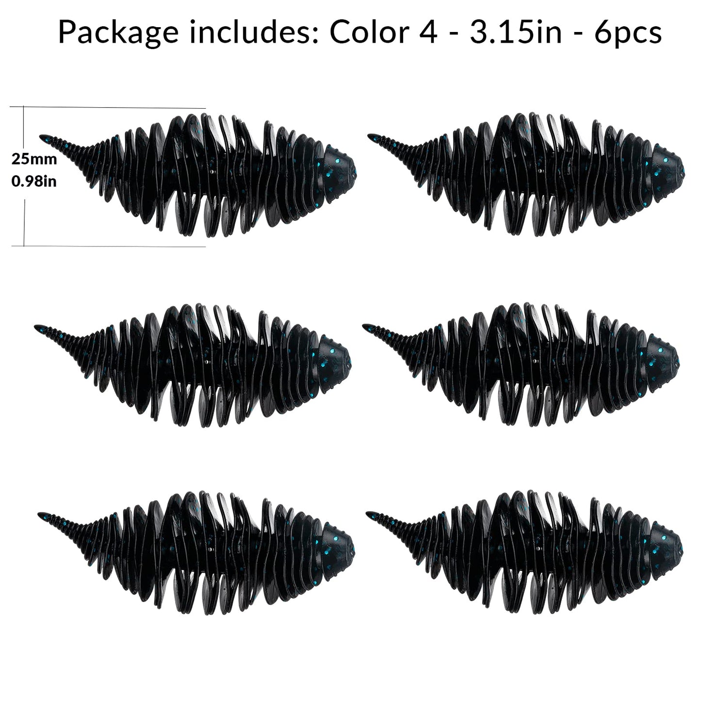 THKFISH Soft Swimbait 5/6 PCS or 15/18 PCS Soft Plastic Fishing Lures Bass Lures Swim Baits Lures for Bass Fishing Worms for Bass