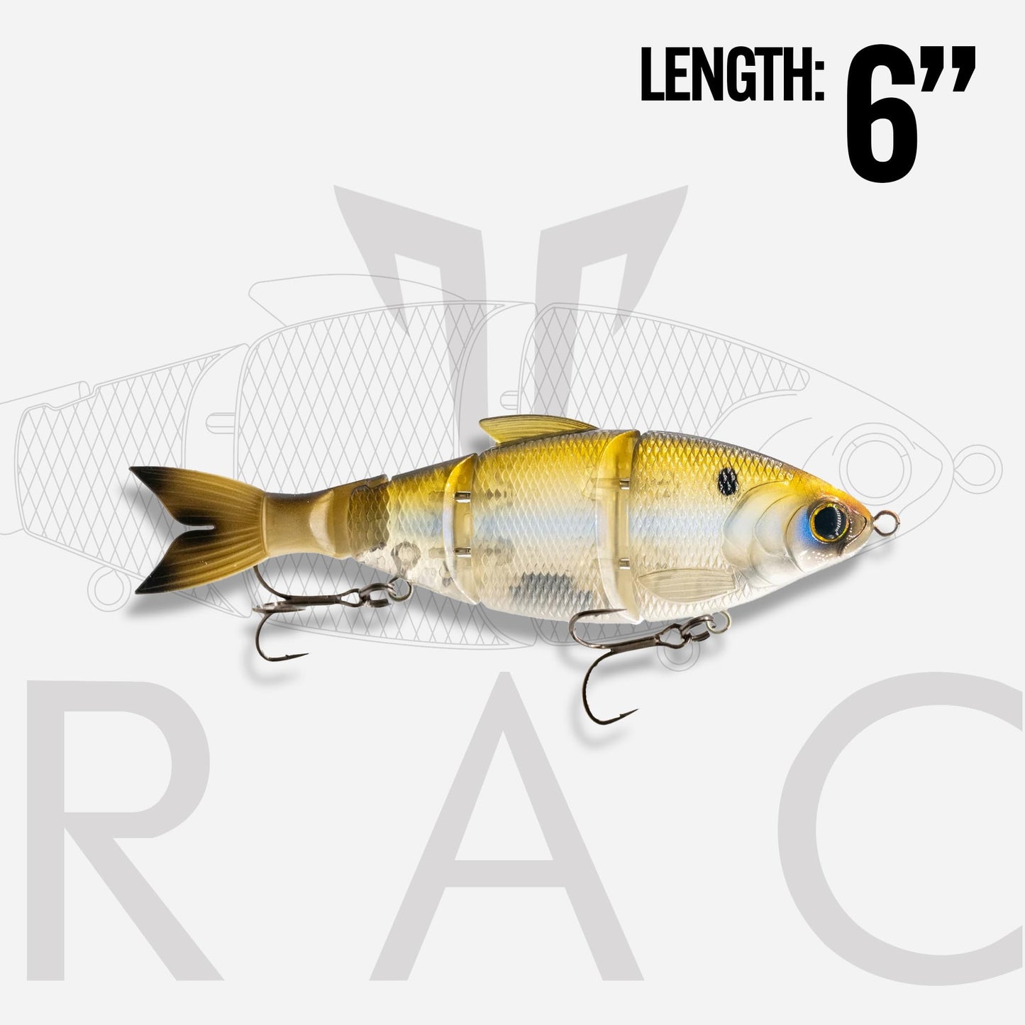 6th Sense – Trace 6.0 – Multi-Jointed Swimbait – Bass Fishing – Floating, Slow Sinking, and Fast Sinking Models – 6in.