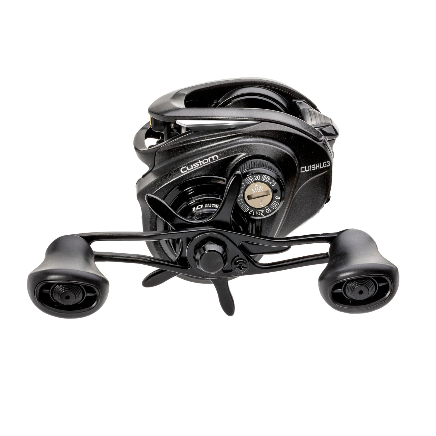 Lew’s Custom Baitcast Fishing Reel, 9+1 Bearings, Aluminum Frame and Sideplates, ParaMag RX Brake, Carbon Fiber Drag, Speed Gears, Black/Silver
