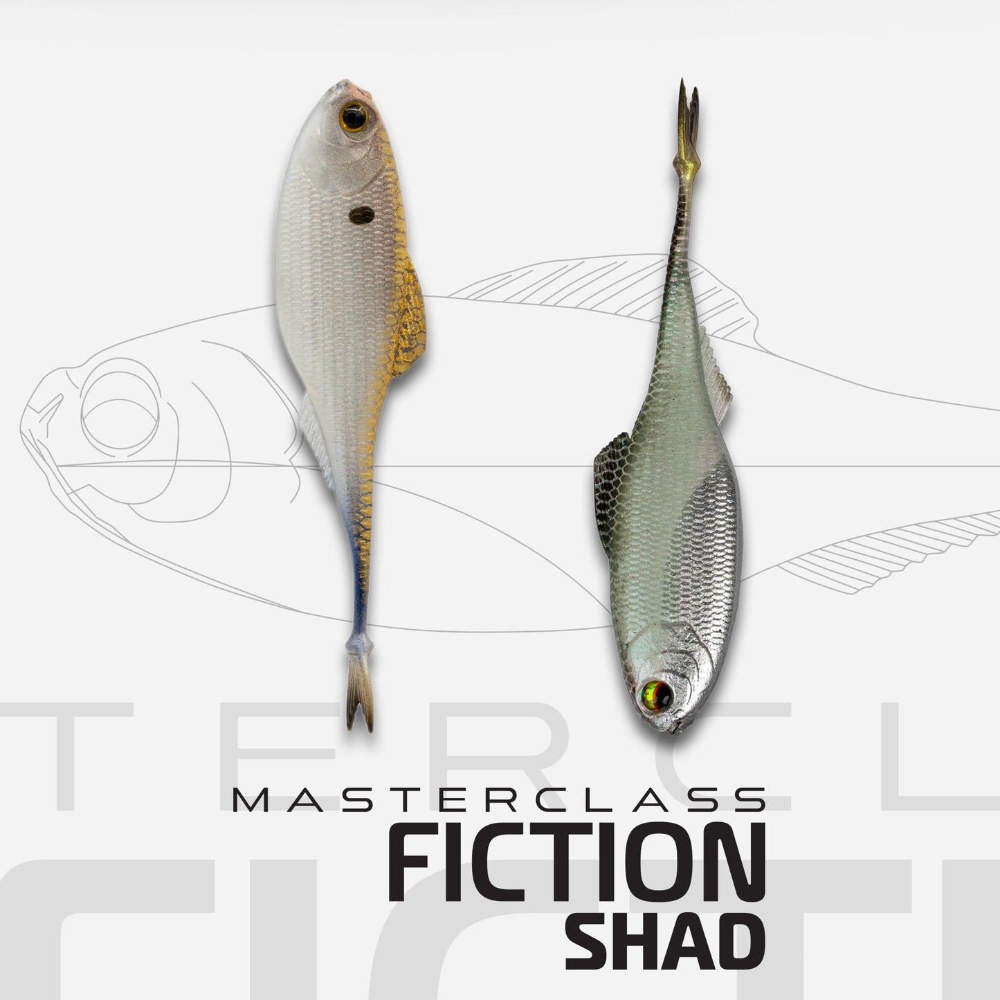 6th Sense – Masterclass Fiction – Shad Soft Plastic Swimbait – Realistic Baitfish Profile – Multiple Bass Fishing Lure