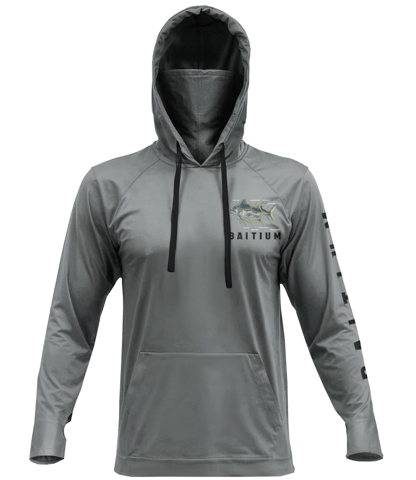 Fishing Shirts for Men,UPF50 Hooded Long Sleeve with Gaiter, Sun Protection Dry Fit Apparel, Face Mask, Fishing Clothes