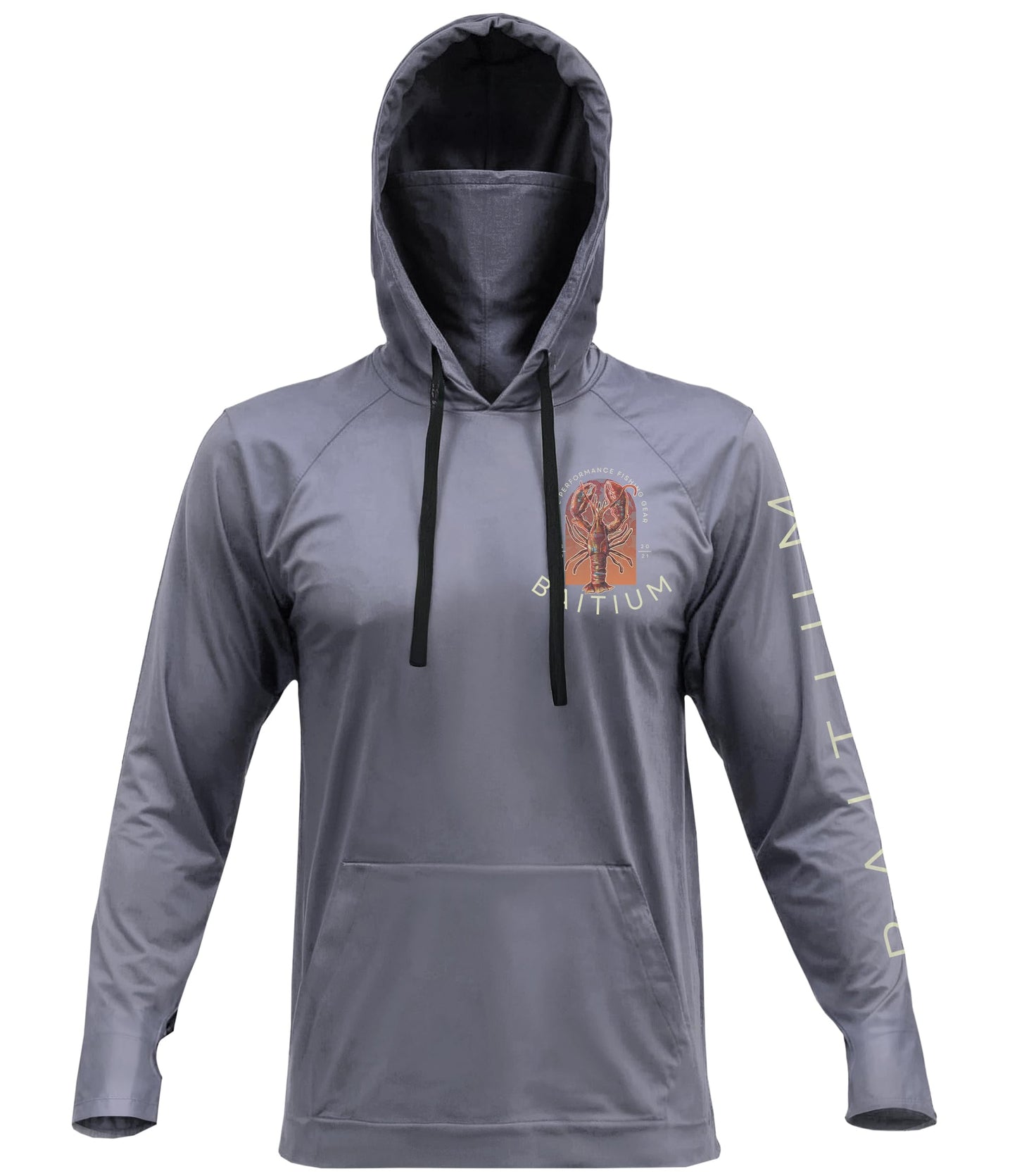 Fishing Shirts for Men,UPF50 Hooded Long Sleeve with Gaiter, Sun Protection Dry Fit Apparel, Face Mask, Fishing Clothes