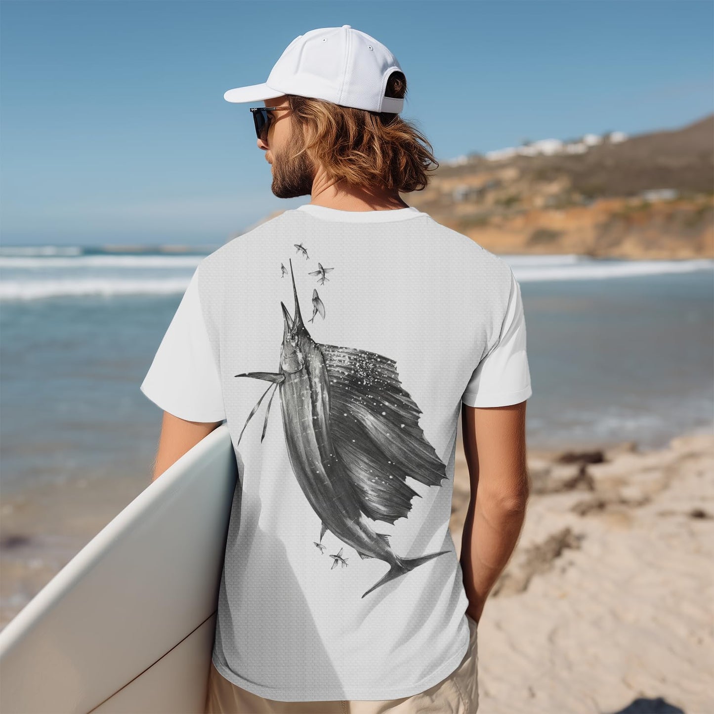Palmyth Mens Fishing Shirts UPF 50+ Sun Protection Short Sleeve UV T-Shirts Breathable Quick-Dry