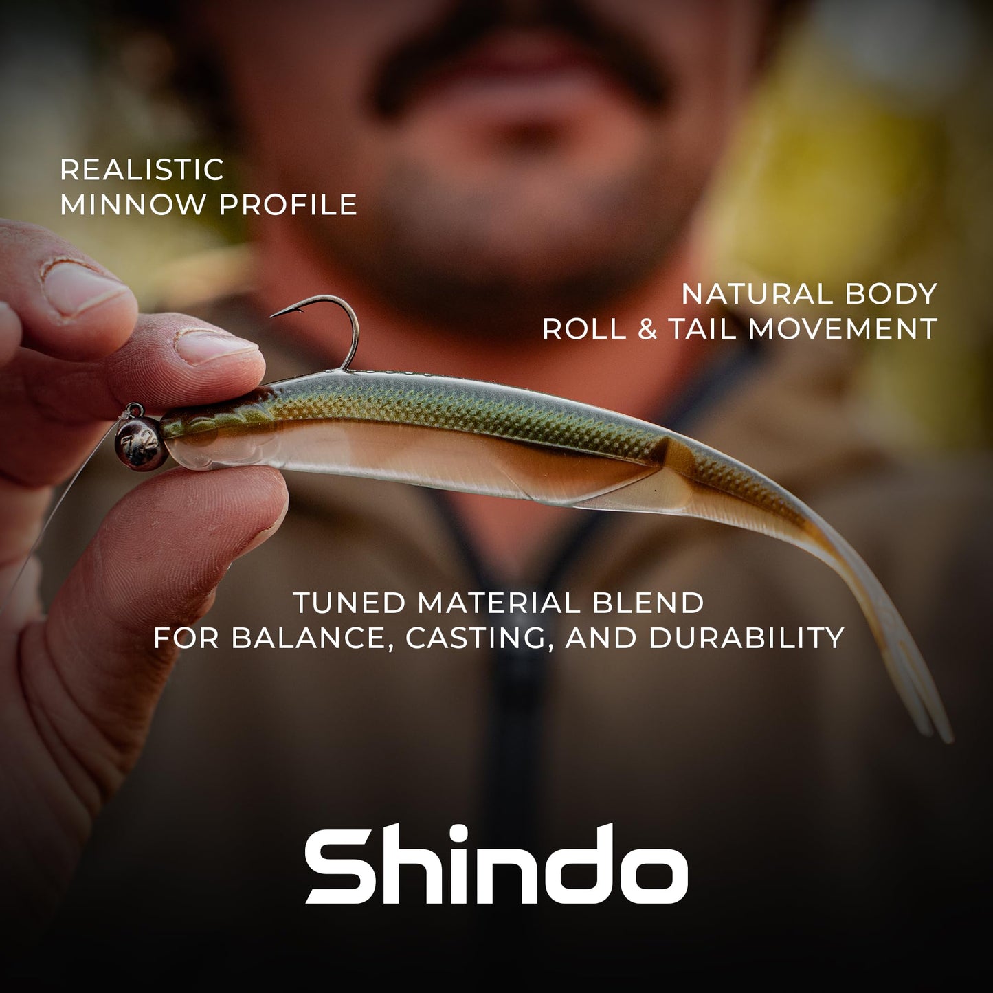6th Sense – Shindo – Soft Plastic Bass Fishing Bait – Designed for High Returns on Forward Facing Sonar on The Hover Rig, Jigheads and Weightless