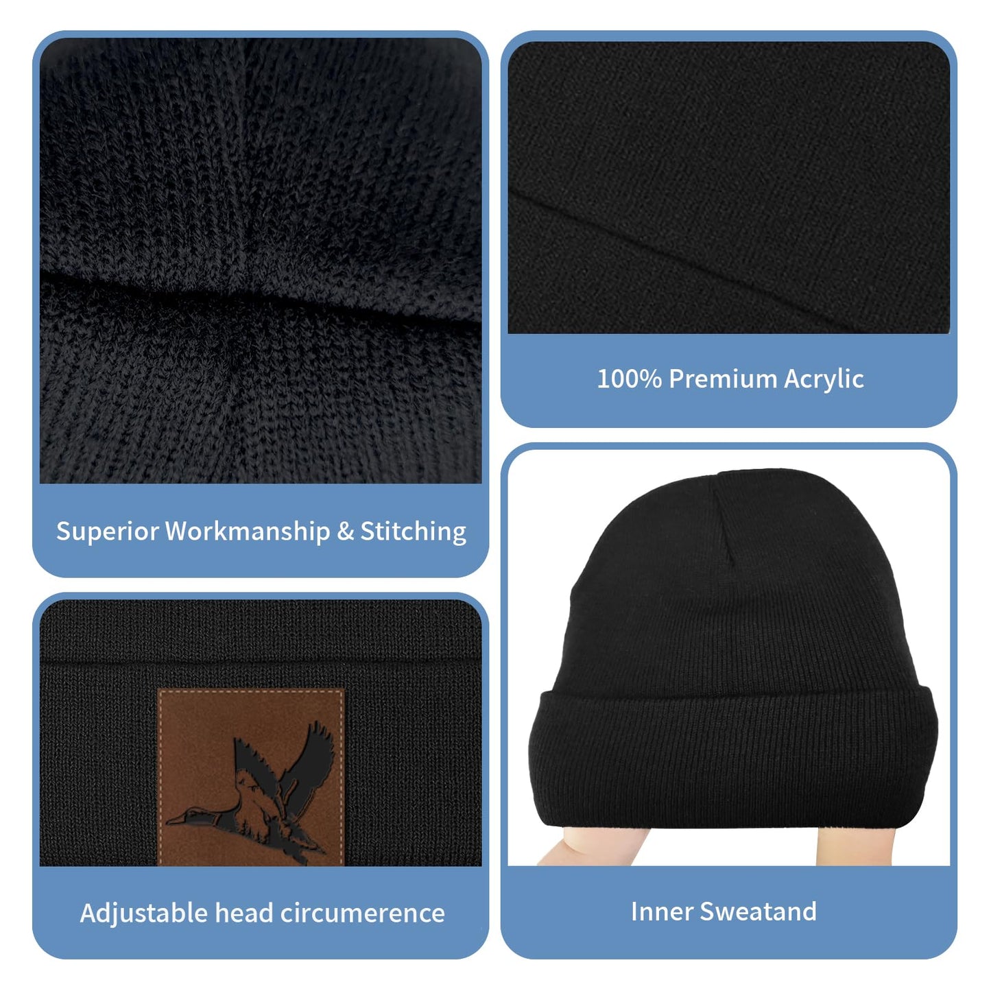 Leather Patch Trucker Hat-Adjustable Baseball Caps,Snap Back Trucker Cap Gift for Men Women Accessory