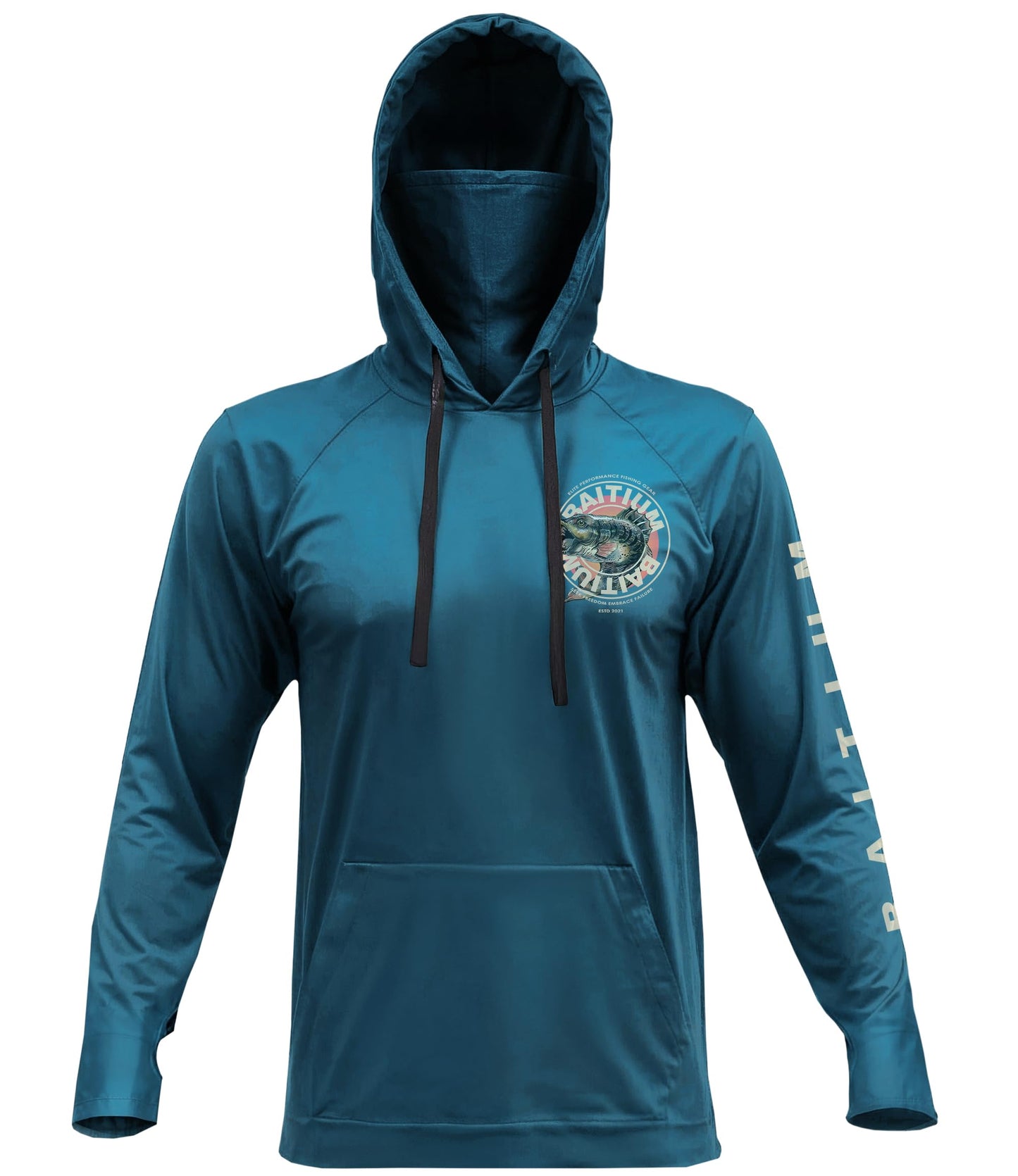 Fishing Shirts for Men,UPF50 Hooded Long Sleeve with Gaiter, Sun Protection Dry Fit Apparel, Face Mask, Fishing Clothes