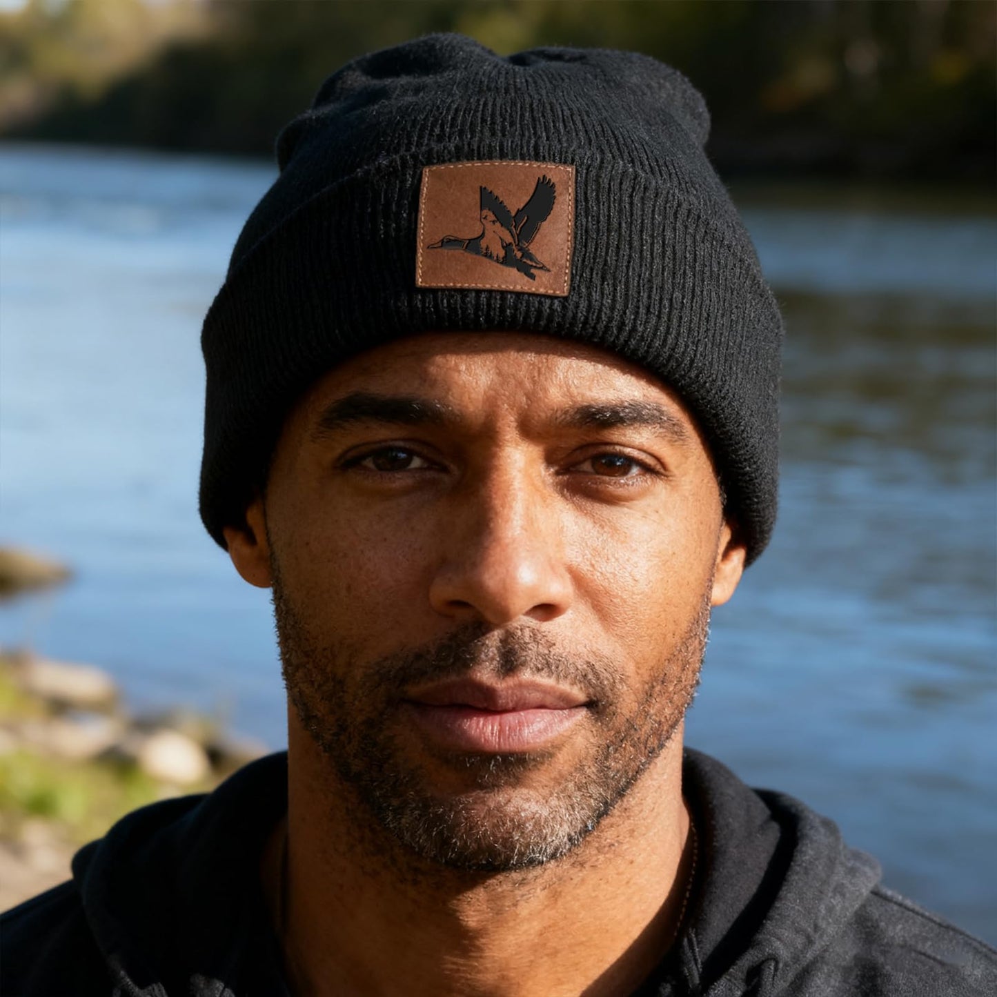 Leather Patch Trucker Hat-Adjustable Baseball Caps,Snap Back Trucker Cap Gift for Men Women Accessory